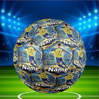 Individualus pavadinimas Personalizuotas Cristiano Ronaldo spaudinys Dydis 5 Futbolo kamuolys Treniruotėms ir rungtynėms, komandai, spardymui, dovana futbolo entuziastams Size 5 beige