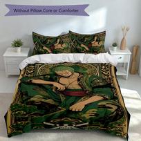 3pcs One Piece Zoro Duvet Cover Set, Includes 1 Duvet Cover and 2 Pillowcases,Skin-Friendly&Comfortable Fabric,Suitable Bedding Sets 135cmx200cm