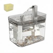 Xiaomi Cat Water Fountain with Auto Filter Transparent Anti-Dry Burning Recirculating Dispenser Includes Pump for Cats 1pc&1.5L&USB Type-C pilka