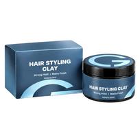 Hair styling clay, providing strong hold, matte finish, and long-lasting hold, contains keratin and olive oil 100g gray