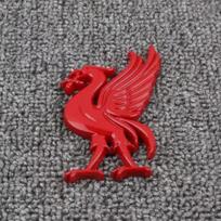 1 vnt. 3D metalinis lipdukas emblema Motociklo dekoracija Galinės bagažinės lipdukai Liverpool Kop L F C kepenų paukščiui Automobilio stilius raudona