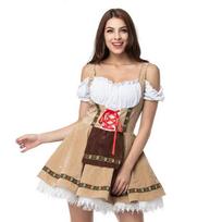 Pora Oktoberfest Kostiumų Parade Tavern Baro Padavėja Padavėjos Apranga Cosplay Helovino Karnavalo Šventės Fancy Dress M&Oktoberfest beige