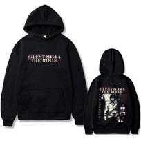 Game Silent Hill Hoodie Men Women Fashion Vintage Casual Oversized Hooded Tracksuit Unisex Gothic Rock Horror Pullover Hoodies XL black