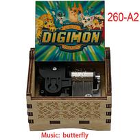 Butter-Fly Music Box From Anime Digimon Opening Song Color Printed Pattern Cute Office Desk Decoration Birthday Holiday Gift 3 260-A2-wind