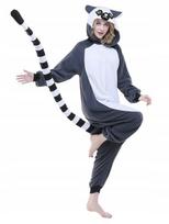 Lemur Onesie Jumpsuit Tracksuit Pajama Kigu-Rumi Costume XL white