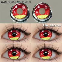 Eyeshare 1 pora Helovino kontaktinių lęšių 14,5 mm akli akys anime metiniai natūralūs spalvoti kontaktiniai lęšiai red