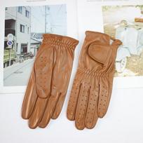 Naujos avikailio golfo pirštinės Unisex plonos vieno odos be pamušalo lietimui jautrus ekranas vairavimo odinės pirštinės 10 brown