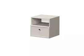 Wall Mounted Night Stand Lorini - Cashmere / Black Handles