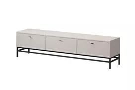 Tv Set Lorini 200 Cm - Cashmere / Black Handles T-bar / Black Legs