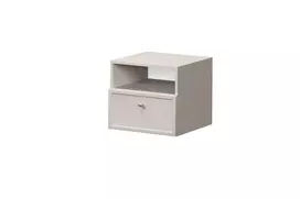 Wall Mounted Night Stand Lorini - Cashmere / Gold Handles