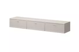 Tv Set Wall Mounted Lorini 200 Cm - Cashmere / Gold Handles T-bar