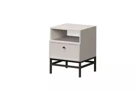 Night Stand Lorini - Cashmere / Black Handles / Black Legs