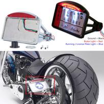 Motociklo valstybinio numerio ženklo LED galinio žibinto horizontalaus šoninio laikiklio laikiklis, skirtas Harley BWM Honda Bobber Chopper Custom CB114 gray