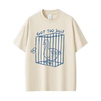 Per kvaila žąsis Juokingas Mėmės Grafinis Marškinėliai Vyrams Moterims Laisvalaikio Vintažiniai Trumpomis Rankovėmis Marškinėliai Streetwear Unisex M white