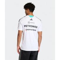 Adidas Climacool Mercedes-AMG Petronas F1 Team Moisture-Wicking Solid Slim Fit Short Sleeve Racing Shirt Men tops KF0160 XL white