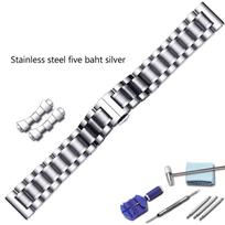 18mm 20mm 22mm 24mm Nerūdijančio Plieno Laikrodžio Apyrankė Lenkta Jungtis Drugelio Formos Laikrodžio Dirželis Tissot Ar-mani Citizen Seiko 19mm gray