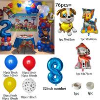 76 vnt. PAW Patrol Balionų Arkos Girliandos Pakuotė Latekso Balionai Skaičių Kamuoliukai PAW Patrol Gimimo Data Kūdikio Dušo Šventės Dekoracija Dovana as shown blue