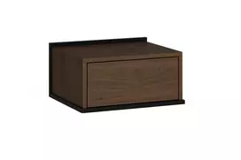 Wall Mounted Night Stand Zenar - Elegant Nut / Black
