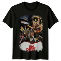Piktu mirusiųjų namai (1981 m) Filmo plakato įkvėpti unisex marškinėliai Retro siaubo baisūs marškinėliai XXL black