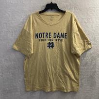 League NCAA Notre Dame Mens T Shirt Yellow 2XL Cotton Crew Neck Short Sleeve S įvairiaspalvis