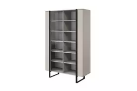 „Verica“ vitrina, 120 cm – kašmyro spalvos / juodos kojos