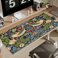 Xxl Mouse Pad x William Morris Computer Table Gaming Pc Setup Accessories Gamer Desk Mat Mousepad Anime Large Mats Office 40x80x0.2cm beige