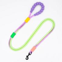 Running Hands Free Dog Leash Multiple Recycled Quality Small Large Nylon Colorful Pet Rope Traction Leads Accessories (Purple,170cm*1.0cm) violetinė
