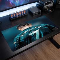 Cristiano Ronaldo emblemos pelės kilimėlis, prailgintas neslystantis guminis stalo kilimėlis žaidimams, biurui, nešiojamam kompiuteriui, gerbėjo dovana 30cmx80cm(11.8x31.5inch)