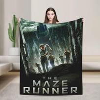 The Maze Runner Flannel Blankets Newt X Thomas Soft Bedding Throws for Outdoor Travel Graphic Bedspread Sofa Bed Cover Size: 75*100cm, Weight: 230 GSM gray