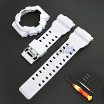 Dirželis + Korpusas Casio G-Shock GA-100/110/120/140 GD-100 GAX-100 GLS-100 Keičiamas Guminis Silikoninis Matinis Laikrodžio Dirželis Apyrankė black