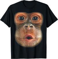 Beždžionė Pūsdama Pilvą Veidas Marškinėliai unisex Marškinėliai XXL brown