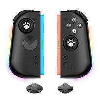 Magnetinis valdiklis Nintendo Switch 2, RGB apšvietimas, kairysis/dešinysis belaidis žaidimų pultelis, palaiko vieno mygtuko pabudinimą, Hall 3D vairasvirtė, 9 ašių, Turbo režimas gray