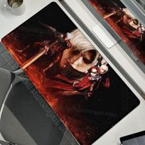 Game Large Mousepad Devil May Cry 5 Mouse Pad Extended Desk Mat Keyboard Office Rubber PC Non-slip Playmat Gamer Accessories Rug 30cmx60cm gray