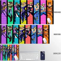 Anime Jojo Bizarre Adventure Mouse Pad Gamer Rubber Non-slip Base Deskmat Kujo Jotaro Cabinet Keyboard Gaming Office Desk Mat 30cmx60cm