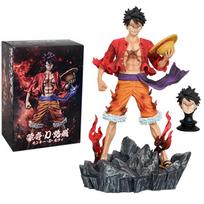 Anime One Piece Luffy Action Figure Monkey D Luffy Figuras Manga Figurine 24.5cm GK Statue Model Ornaments Toys Gift for Kids black