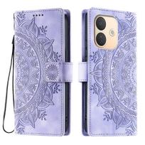for Xiaomi Redmi Note 17 Pro 5G Mandala Embossed PU Leather Flip Wallet Phone Case Redmi Note 17 Pro 5G violetinė