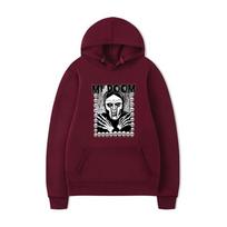MF DOOM Hoodie – Unisex Black Fleece Sweatshirt, Metal Mask & Skeleton Bones Frame Print, Hip Hop Rap Streetwear 3XL bordinė