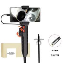 8.5/6.2/3.9mm Single Lens 1080P Endoscope 360° 2 Ways Suitable for Automotive Diesel Engine Carbon Deposition Aviation Detection 1m gray