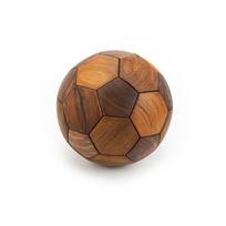 Wooden Lu Ban Mortise And Tenon Soccer Figurine Gift For Kids And Collectors Teak  Black Walnut 22cm