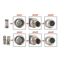 Removable DB Killer 2 Inch Exhaust Muffler Sound Eliminator Stainless Steel Pipe for Off Road Motorcycle ATV gray
