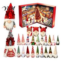 Christmas Advent Calendar 2026 Gnome Calendar, 24 Day Countdown Box Set with Faceless Themed Desktop Ornaments Plush Dolls, Xmas for Tree Hanging Home A