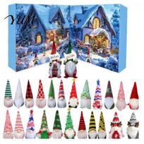 Christmas Advent Calendar 2026 Gnome Calendar, 24 Day Countdown Box Set with Faceless Themed Desktop Ornaments Plush Dolls, Xmas for Tree Hanging Home C