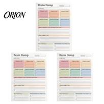 Brain Dump Notebook A5 Planner, Tear-off Daily Task Pad with 50 Compact Workbook Sheets, Thickened Paper Notepad for Organizing Thoughts And 3pcs A