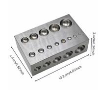 Steel Dapping Block Multi-Cavity Tool Polished for Metal Shaping, Jewelers