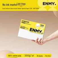 ENMY 100% Cotton Acrylic Marker Sketchbook, 300g, No Pen Marks, Foreign Trade English Version yellow