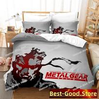 Metal Gear Solid Solid Snake Bedding Set Single Twin Full Queen King Size Bed Set Adult Kid Bedroom Duvetcover Sets Anime EU Single 135*200cm/53x79in 3pcs