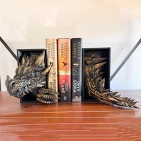 Dragons Awakening Book End – Fantasy Book Nook Insert for Dragon Readers Unique Home Decor for Bookshelves & Libraries auksas