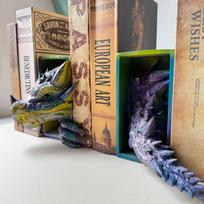 Dragons Awakening Book End – Fantasy Book Nook Insert for Dragon Readers Unique Home Decor for Bookshelves & Libraries įvairiaspalvis