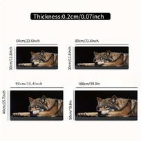 XXL Large Realistic Wolf Pattern Gaming Mouse Pad Non-Slip Washable Rubber Base Desk Mat for Gamers Office Computer Accessories 300X600X2MM black