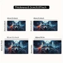 XXL Large Realistic Wolf Pattern Gaming Mouse Pad Non-Slip Washable Rubber Base Desk Mat for Gamers Office Computer Accessories 300X700X2MM